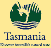  Logo des tasmanischen Fremdenverkehrsamtes.