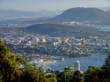 Ausblick auf Hobart, wie auf unserer Radtour